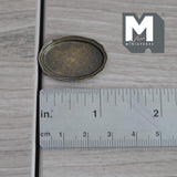 1:12 Scale Miniature Antique Brass Oval Serving Tray Dollhouse Kitchen Dining Platter 1-3/16 inch long (S) (copper style) - A042