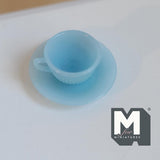 1:6 Scale Miniature Teacup and Saucer Dollhouse Kitchen Coffee Cup Set (style c) (plastic) - A023