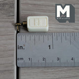 1:12 Scale Miniature Soap Dispenser Dollhouse Bathroom Powder Room Soap Pump Bottle 15/16 inch tall (beige / copper) (plastic) - F042