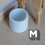 1:12 Scale Miniature Ceramic Tree Planter Pot Dollhouse Fairy Garden Accessories 1 inch tall (white) - B070