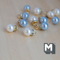 Miniature Christmas Baubles 1:12 Scale Dollhouse Ornaments Jingle Bells 5/16 inch dia. 12 Piece Pack (blue white) - G091