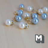 Miniature Christmas Baubles 1:12 Scale Dollhouse Ornaments Jingle Bells 5/16 inch dia. 12 Piece Pack (blue white) - G091