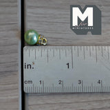 Miniature Christmas Baubles 1:12 Scale Dollhouse Ornaments Jingle Bells 5/16 inch dia. 12 Piece Pack (blue green) - G091