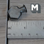 Miniature Hexagon Glass Bottle 1:12 Scale Dollhouse Flask Fairy Garden Glass Vase 1 inch tall (gray) - A097