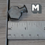Miniature Hexagon Glass Bottle 1:12 Scale Dollhouse Flask Fairy Garden Glass Vase 1 inch tall (gray) - A097