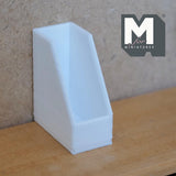 Miniature Magazine Holder 1:12 Scale Office Desk Organizer File Stand 1-5/16 inch tall (white) - C032