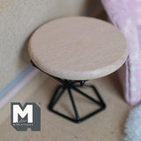 Miniature Coffee Table 1:12 Scale Dollhouse Furniture Round Table 1-7/8 inch tall - H045