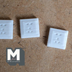 1:12 Scale Miniature Wall Outlets and Switches, Set of 10, 3/8 inch tall, DIY Dollhouse Supply (non-working) (white)