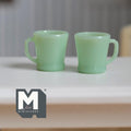 1:12 Scale Miniature Oversized Stacking Mugs Retro Diner Coffee Cups Dollhouse Kitchen 9/16 inch tall (green) (plastic) (style f) - A009