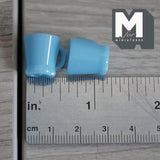 1:12 Scale Miniature Oversized Stacking Mugs Retro Diner Coffee Cups Dollhouse Kitchen 9/16 inch tall (blue) (plastic) (style e) - A009