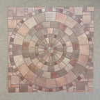 1:12 Scale Embossed Circular Paving Stone Sheet, 8-1/4 inch square, DIY Dollhouse Supply (not self-adhesive) (earth tone)