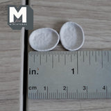 Miniature Irregular Shaped Food Bowls Set of 2, 1:12 Scale Dollhouse Kitchen Decor Tableware 5/8 inch long (warm gray) (metal) - A034
