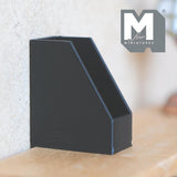 Miniature Magazine Holder 1:12 Scale Office Desk Organizer File Stand 1-5/16 inch tall (black) - C032
