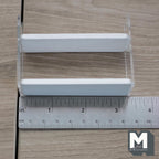Acrylic Miniature 2-Tier Bookshelf 1:12 Scale Clear Shelf Dollhouse Playroom Furniture 2-3/16 inch tall - H045