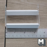 Acrylic Miniature 2-Tier Bookshelf 1:12 Scale Clear Shelf Dollhouse Playroom Furniture 2-3/16 inch tall - H045