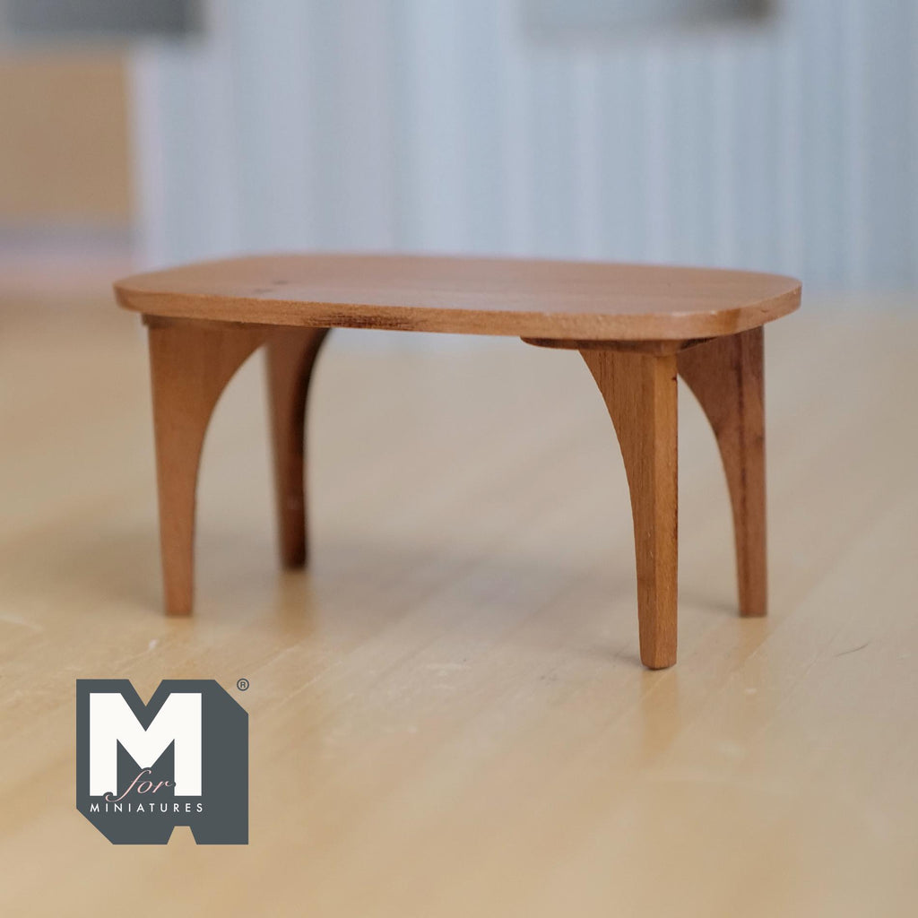 Miniature Wood Bench 1:12 Scale Miniature Entryway Bench Shoe Rack Bench 3-5/8 inch long (slightly stained) - H045