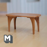 Miniature Wood Bench 1:12 Scale Miniature Entryway Bench Shoe Rack Bench 3-5/8 inch long (slightly stained) - H045
