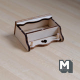 Miniature Key Shelf with Coat Pegs 1:12 Scale Unpainted Dollhouse Entryway Shelves 2-1/8 inch long (wood) - D031