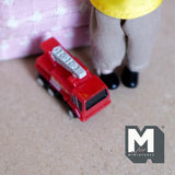 Miniature Fire Truck 1:12 Scale Fire Engine Dollhouse Playroom Decor 11/16 inch tall (resin) - G079