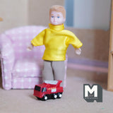 Miniature Fire Truck 1:12 Scale Fire Engine Dollhouse Playroom Decor 11/16 inch tall (resin) - G079