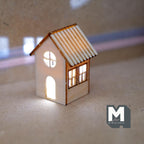 Maßstab 1:12 Miniatur-Hauslaterne Bausatz mit 2 LED-Lämpchen, unmontiert, 1-3/4 inch hoch, DIY-Puppenhausbedarf