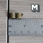 Miniature Metal Baby Mugs Set of 2 . 1:12 Scale Dollhouse Kitchen Accessories Drinkware 5/16 inch tall (copper) -
