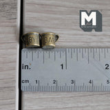 Miniature Metal Baby Mugs Set of 2 . 1:12 Scale Dollhouse Kitchen Accessories Drinkware 5/16 inch tall (copper) -