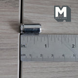 Miniature Tall Beer Cans Set of 6 , 1:12 Scale Dollhouse Beverage 3/4 inch tall (metal) (no labels) -