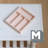 Miniature Drawer Organizer 1:12 Scale Dollhouse Kitchen Drawer Divider Tray Utensil Organizer 1-7/16 inch long  (cream) - D041