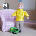 Miniature Recycling Truck 1:12 Scale Trash Truck Garbage Truck Bin Lorry Garbo Truck Dollhouse Playroom Decor 11/16 inch tall (resin) - G079