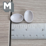 Miniature Irregular Shaped Food Bowls Set of 2, 1:12 Scale Dollhouse Kitchen Decor Tableware 13/16 inch long (warm gray) (metal) - A034