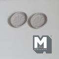 Miniature Irregular Shaped Food Bowls Set of 2, 1:12 Scale Dollhouse Kitchen Decor Tableware 5/8 inch long (warm gray) (metal) - A034