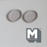 Miniature Irregular Shaped Food Bowls Set of 2, 1:12 Scale Dollhouse Kitchen Decor Tableware 5/8 inch long (warm gray) (metal) - A034