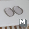 Miniature Irregular Shaped Food Trays Set of 2, 1:12 Scale Dollhouse Kitchen Decor Tableware 7/8 inch long (warm gray) (metal) - A034