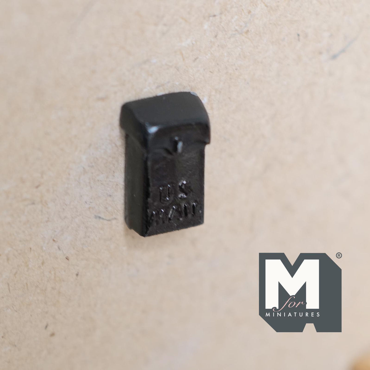 Miniature Black Wall Mailbox 1:12 Scale Dollhouse Fairy Garden Accessories 13/16 inch tall - E046