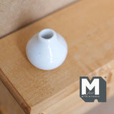 Miniature Ceramic Pear Vase 1:12 Scale Fairy Garden Flower Vase 13/16 inch tall (white) -