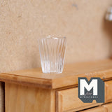 Miniature Glass Flower Pot 1:12 Scale Dollhouse Fairy Garden Glass Vase 7/8 inch tall -