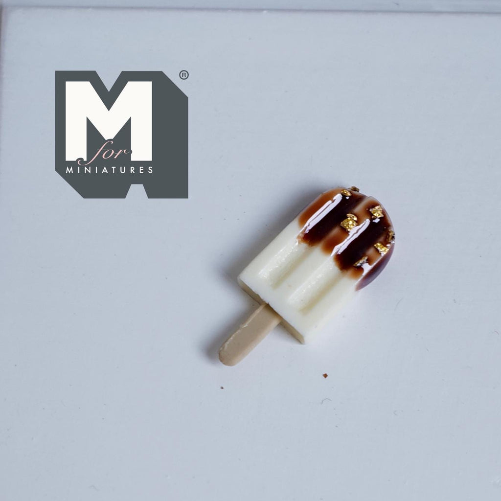 Miniature Vanilla Ice Cream Bar Dollhouse Dessert 7/8 inch tall (resin)