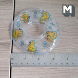 Miniature Round Pool Float 1:12 Scale Dollhouse Swimming Pool Tube Inflated Pool Raft 3-3/8 inch dia. (clear) - J026