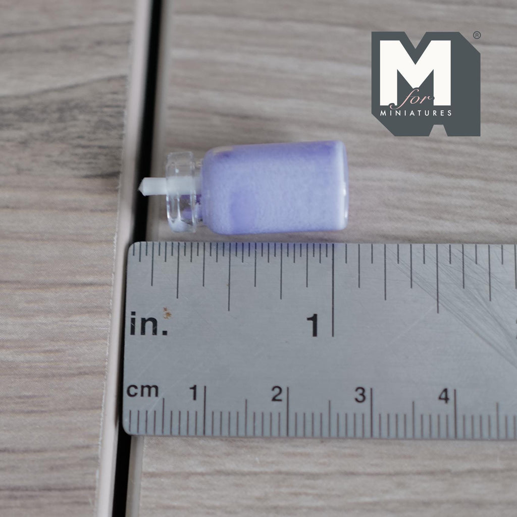 Miniature Candle in Glassware , Miniature Candle in Glass Cylinder , Miniature Candle Jar , Glass Holder Real Wax with Wick (purple) - C086