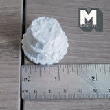 Miniature Unfinished Cake 1:12 Scale Mid Prep Cake Dollhouse Dessert Crumb Coat Cake 15/16 inch tall (white) (resin) -