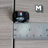 Miniature Police Cruiser 1:12 Scale Patrol Car Paddy Wagon Cop Car Dollhouse Playroom Decor 9/16 inch tall (resin) - G079