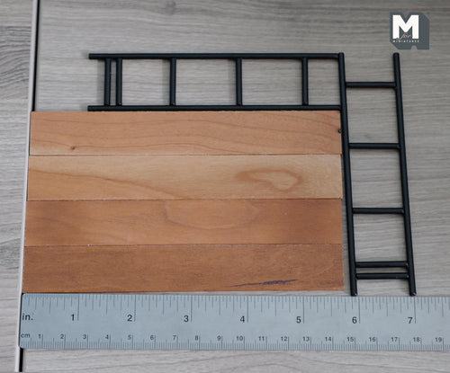 Miniature A-Frame Bookshelf 1:12 Scale Bookcase Display Shelf Dollhouse Furniture 4-9/16 inch tall - H045