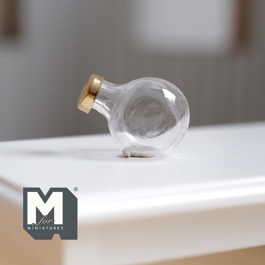 Miniature Titled Candy Jar 1:12 Scale Dollhouse Glass Container Candy Store Diorama 3/4 inch tall -
