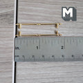 1:12 Scale Miniature Champagne Gold Dollhouse French Door Handles, Set of 2, 1-15/16 inch long (champagne gold)