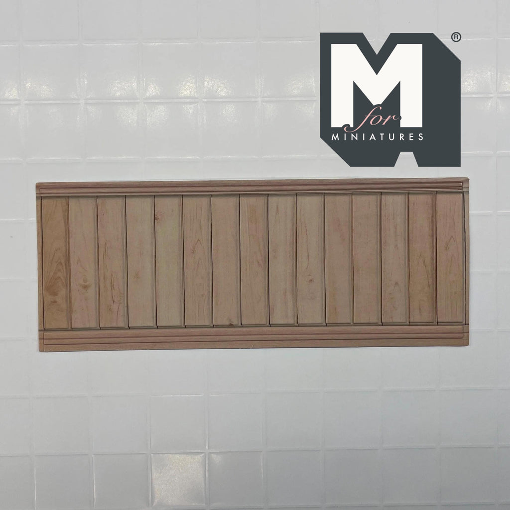 1:12 Scale Miniature Dollhouse Wood Grain Vertical Plank Wainscot Panel, 8-1/4 inch long (foamboard) (beige)