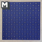 1:12 Scale Miniature Wallpaper, Embossed Brocade Damask Cardstock, Cut to Size, 8-1/4 inch wide, Not Self-Adhesive (dark blue)