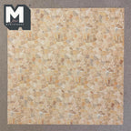 1:12 scale miniature embossed crazy paving flagstone sheet in beige and tan, full square sheet of irregular stones