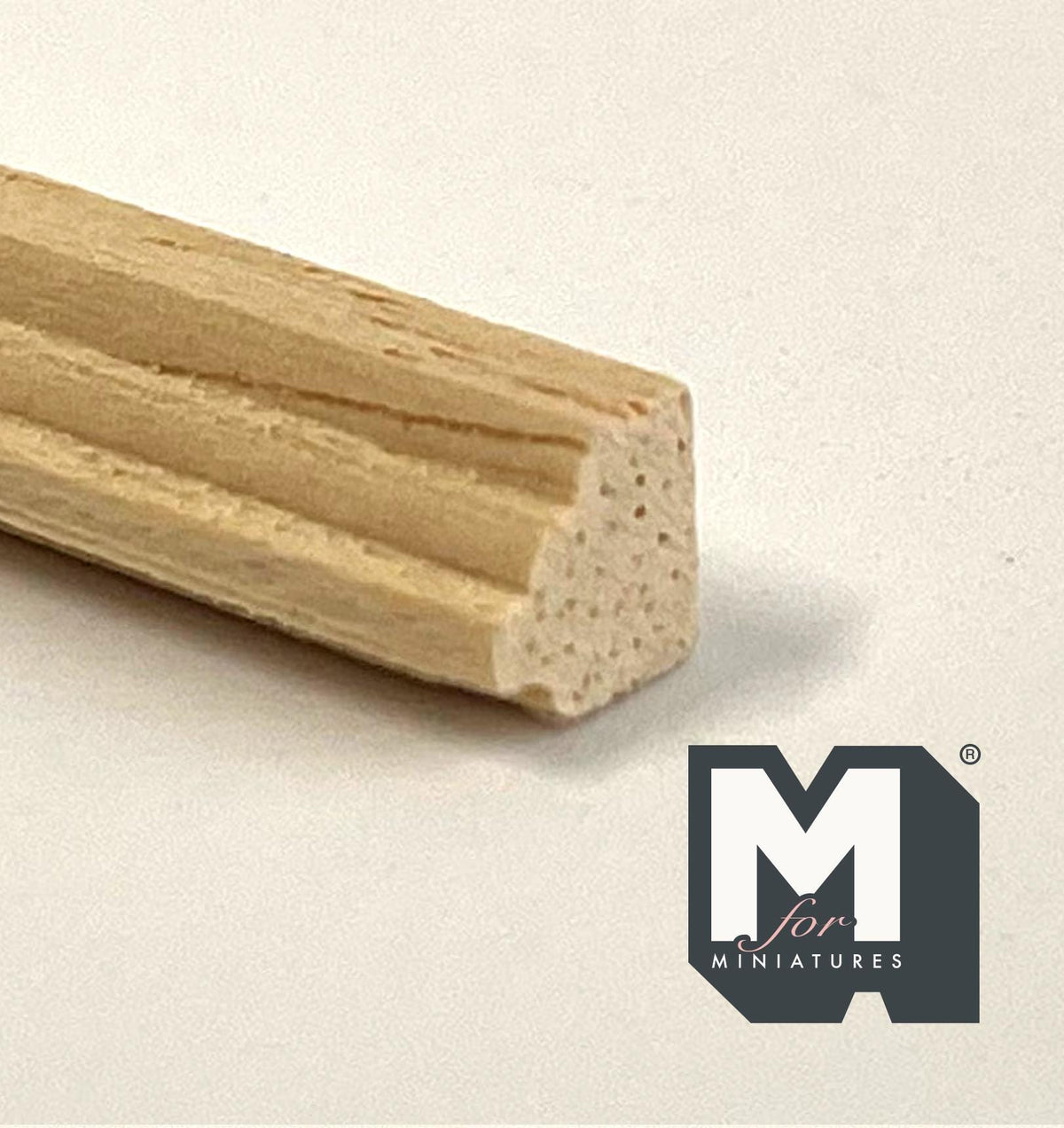 Miniature Stepped Cove Wood Cornice Molding for Dollhouse Ceilings, 12 inch long