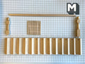 1:12 Scale Miniature Unfinished Dollhouse Staircase Kit with Balusters and Handrail, 13 Treads, 2-11/16 inch wide (Right Handrail)